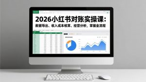 2026小红书对账实操课：数据导出、收入成本核算、经营分析，掌握全流程-识享社