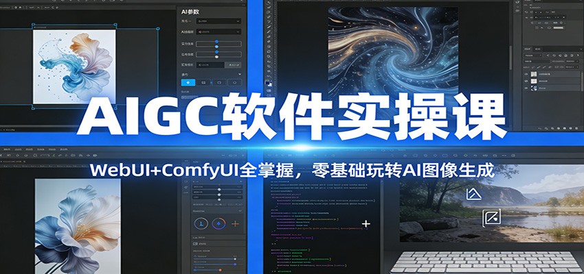 图片[1]-AIGC软件实操课：WebUI+ComfyUI全掌握，零基础玩转AI图像生成 - 识享社-识享社