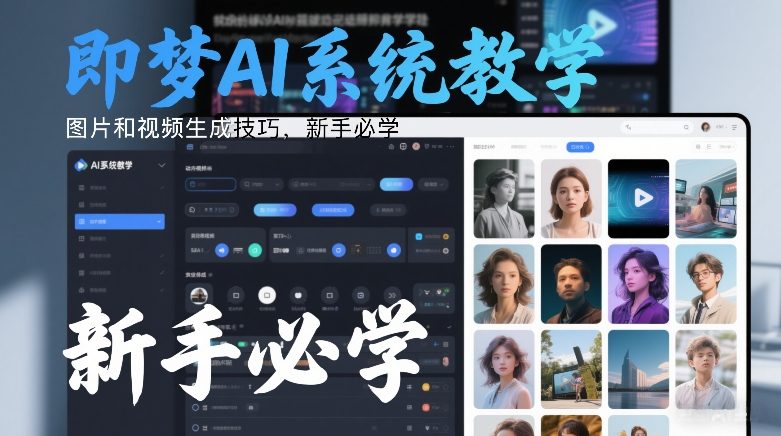 即梦AI系统教学，图片和视频生成技巧，新手必学 - 识享社-识享社