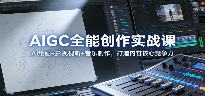 AIGC全能创作实战课：AI绘画+影视视听+音乐制作，打造内容核心竞争力 - 识享社-识享社