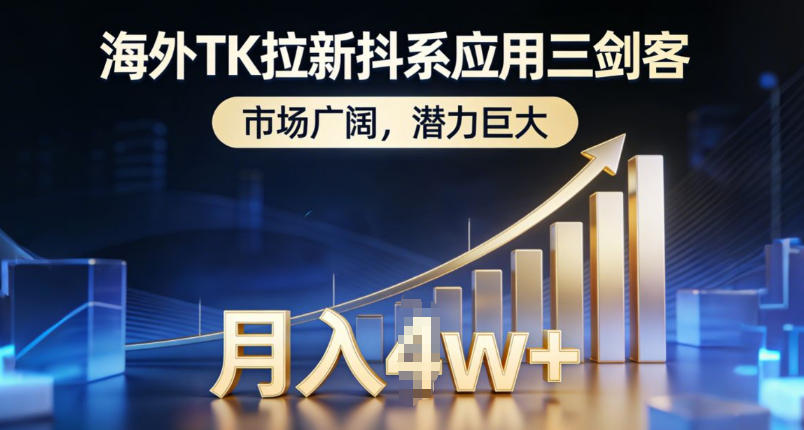海外TK拉新抖系应用三剑客，市场广阔，潜力巨大，月入1w+-识享社