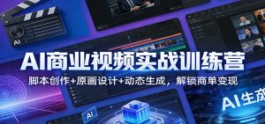 AI商业视频实战训练营：脚本创作+原画设计+动态生成，解锁商单变现-识享社