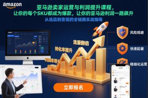 亚马逊卖家运营与利润提升课程，让你的每个SKU都成为爆款，让你的亚马逊利润一路飙升(更新12月)-识享社