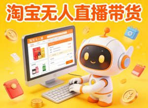 淘宝无人直播带货，24小时自动卖货，月佣金1W+，不违规不封号，不用露脸-识享社