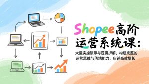 Shopee高阶运营系统课：大量实操演示与逻辑拆解，构建完整的运营思维与落地能力，店铺高效增长-识享社