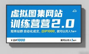 虚拟图集网站训练营2.0，矩阵站群自动化成交，日IP1000，就可以月入1w+-识享社