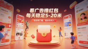 看广告撸红包，每天稳定5-20米，无任何门槛，适合任何人-识享社