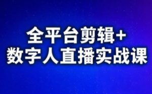 视频号、快手、抖音全平台剪辑+数字人直播实战课(更新2026)​-识享社