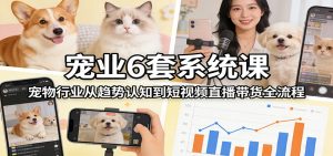 宠业6套系统课:宠物行业从趋势认知到短视频直播带货全流程-识享社