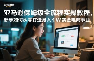 亚马逊保姆级全流程实操教程，新手如何从零打造月入1W美金电商事业-识享社