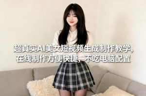 超真实AI美女短视频生成制作教学，在线制作方便快捷，不吃电脑配置，快速起号涨粉-识享社