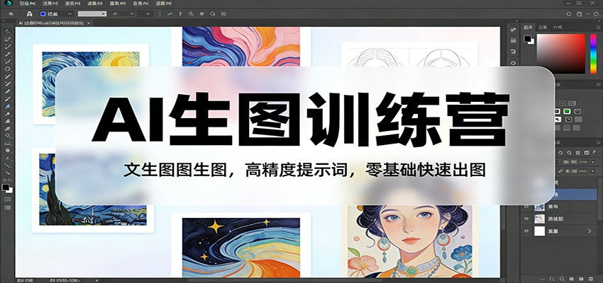 AI生图训练营：文生图图生图，高精度提示词，零基础快速出图-识享社