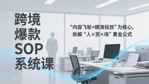 跨境爆款SOP系统课，“内容飞轮+精准投放”为核心，拆解“人×货×场”黄金公式-识享社