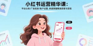 小红书运营精华课-更新:平台认知/广告投放/账户设置,快速掌握精准获客与变现-识享社