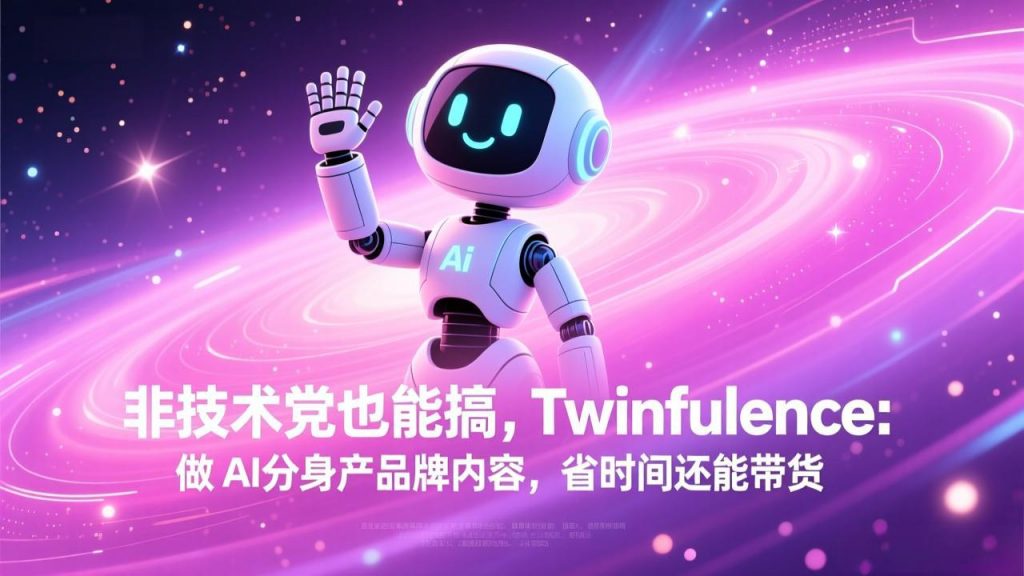 非技术党也能搞!Twinfluence:做 AI 分身产品牌内容,省时间还能带货-识享社