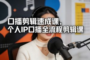 口播剪辑速成课，个人IP口播全流程剪辑课-识享社
