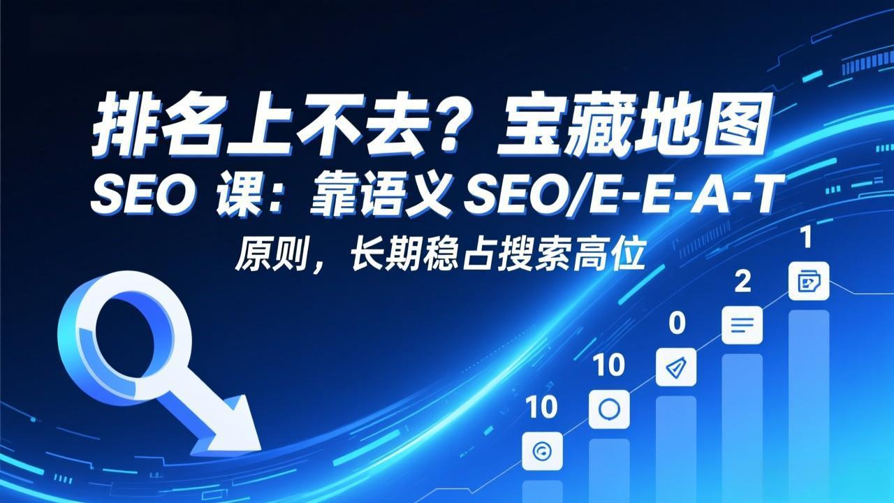 排名上不去？宝藏地图 SEO 课：靠语义 SEO+E-E-A-T 原则，长期稳占搜索高位 - 识享社-识享社