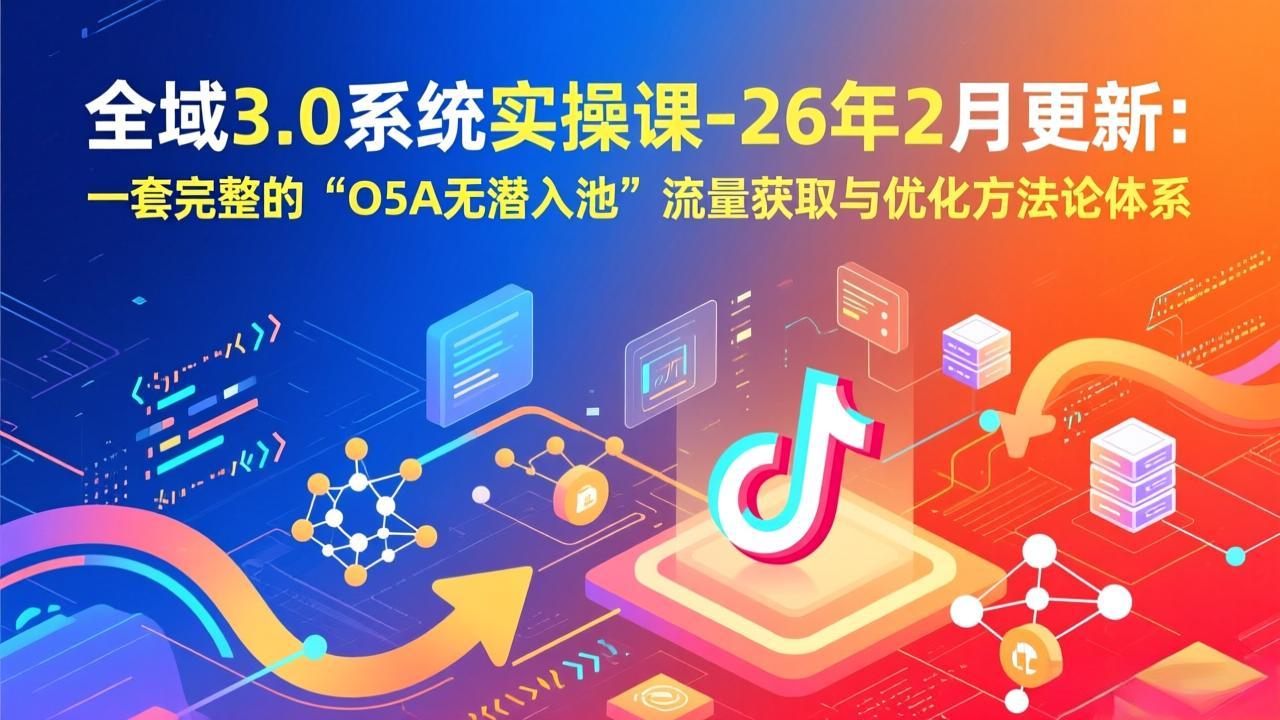 全域3.0系统实操课-26年2月更新：一套完整的“O5A无潜入池”流量获取与优化方法论体系 - 识享社-识享社
