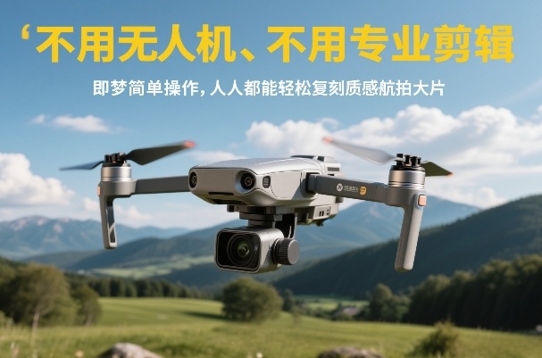 不用无人机、不用专业剪辑，即梦简单操作，人人都能轻松复刻质感航拍大片 - 识享社-识享社
