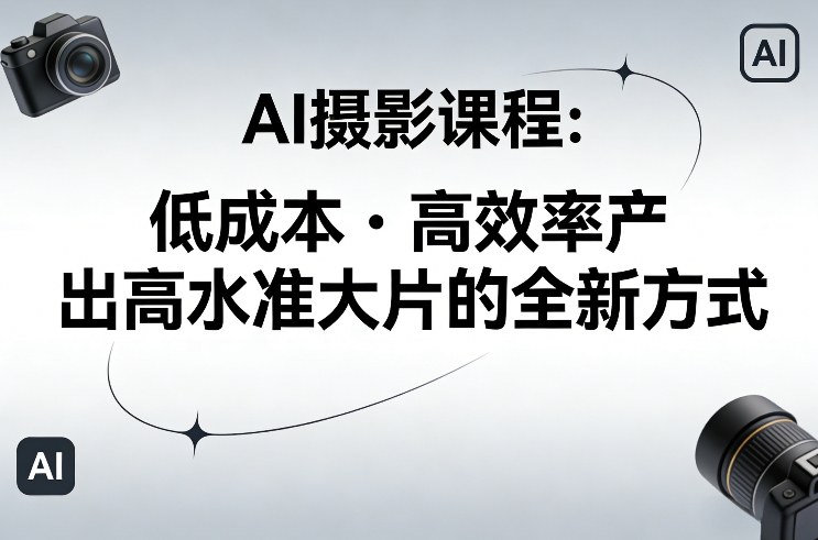 AI摄影课程，低成本高效率产出高水准大片的全新方式
