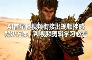 AI首尾帧视频衔接出现顿挫感解决方案，AI视频剪辑学习必看-识享社