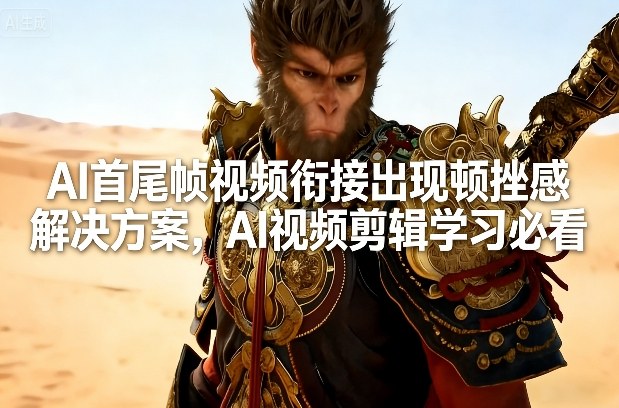 AI首尾帧视频衔接出现顿挫感解决方案，AI视频剪辑学习必看-识享社