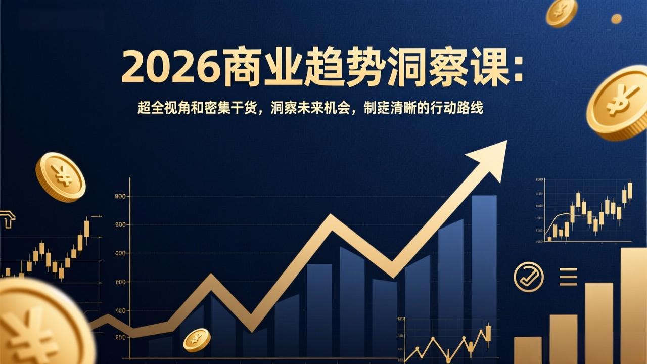 2026商业趋势洞察课：超全视角和密集干货，洞察未来机会，制定清晰的行动路线 - 识享社-识享社
