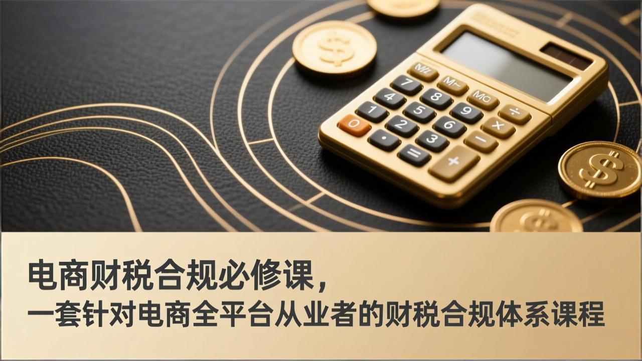 电商财税合规必修课,是一套针对电商全平台从业者的财税合规体系课程 - 识享社-识享社