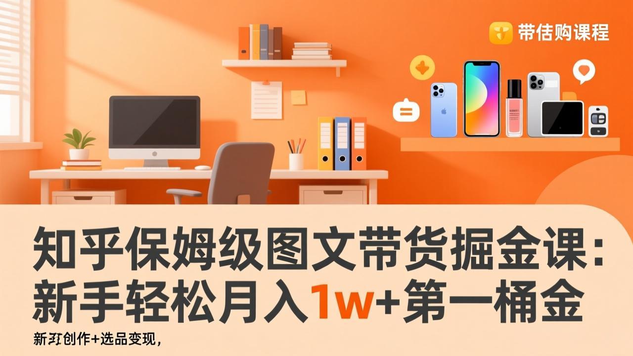 知乎保姆级图文带货掘金课：账号打造+爆文创作+选品变现，新手轻松月入1w+第一桶金 - 识享社-识享社
