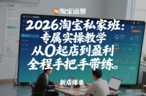 2026淘宝私家班：专属实操教学，从0起店到盈利，全程手把手带练(更新)-识享社