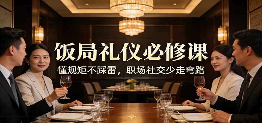 公众号收费文章：《饭局礼仪必修课：懂规矩不踩雷，职场社交少走弯路》-识享社