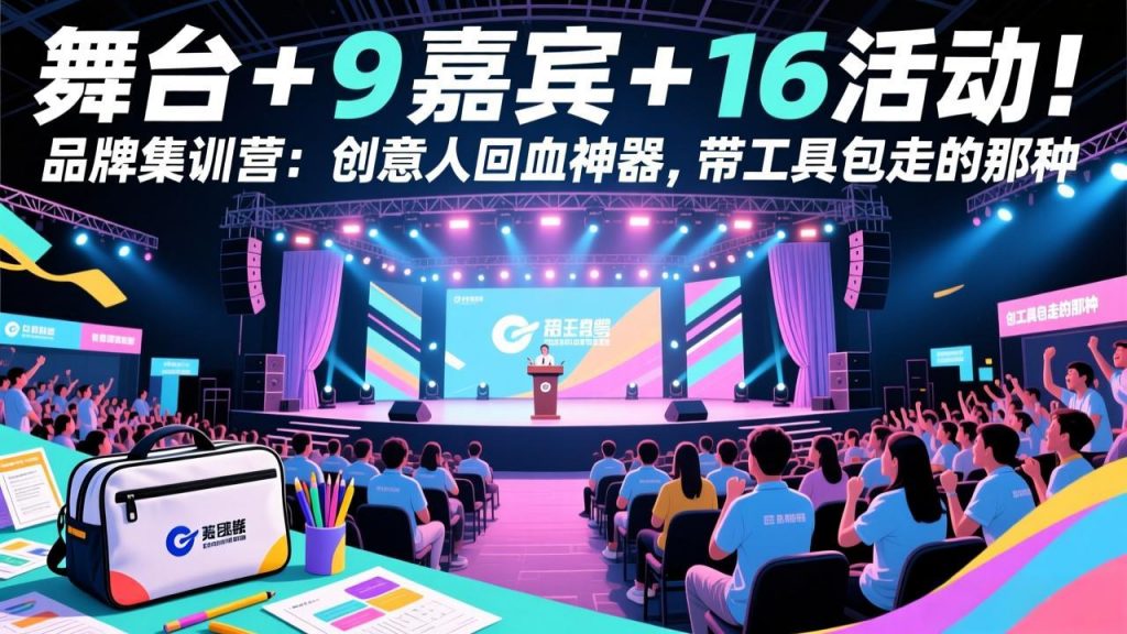 舞台 + 9 嘉宾 + 16 活动！品牌集训营：创意人回血神器，带工具包走的那种-识享社
