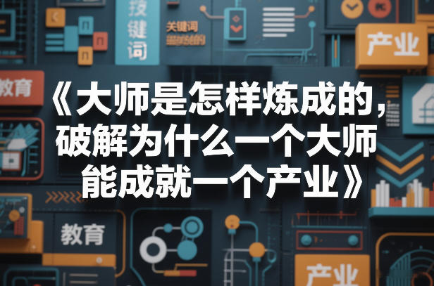 大师是怎样炼成的,破解为什么一个大师,能成就一个产业【电子书】 - 识享社-识享社