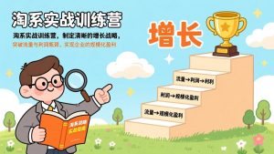 淘系实战训练营，制定清晰的增长战略，突破流量与利润瓶颈，实现企业的规模化盈利-识享社