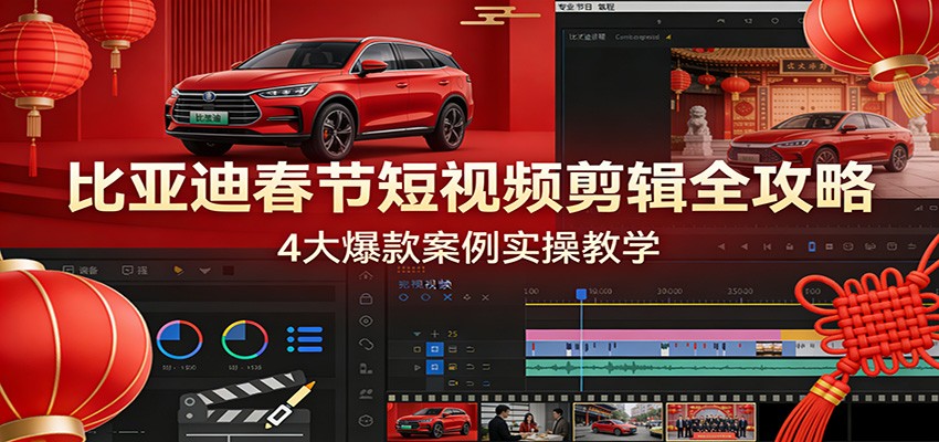图片[1]-比亚迪春节短视频剪辑全攻略，4大爆款案例实操教学 - 识享社-识享社