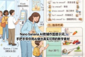 Nano banana AI教辅作图提示词，手把手带你用AI做出真实可用的教学素材-识享社