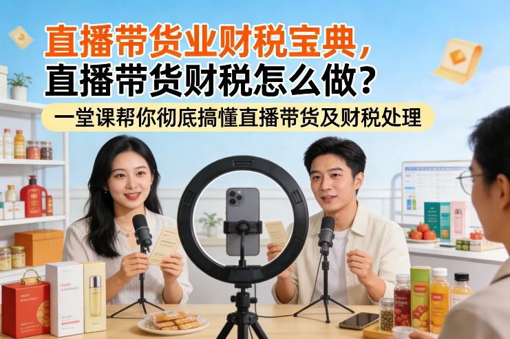 直播带货业财税宝典，直播带货财税怎么做？一堂课帮你彻底搞懂直播带货及财税处理-识享社