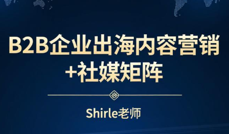 shirle老师·B2B企业出海内容营销+社媒矩阵-识享社