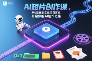 AI短片创作课，从0基础到实战项目落地，开启你的AI创作之路(更新)-识享社