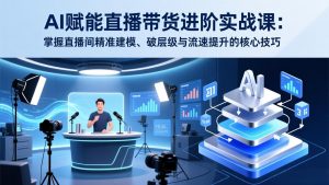AI赋能直播带货进阶实战课：掌握直播间精准建模、破层级与流速提升的核心技巧-识享社