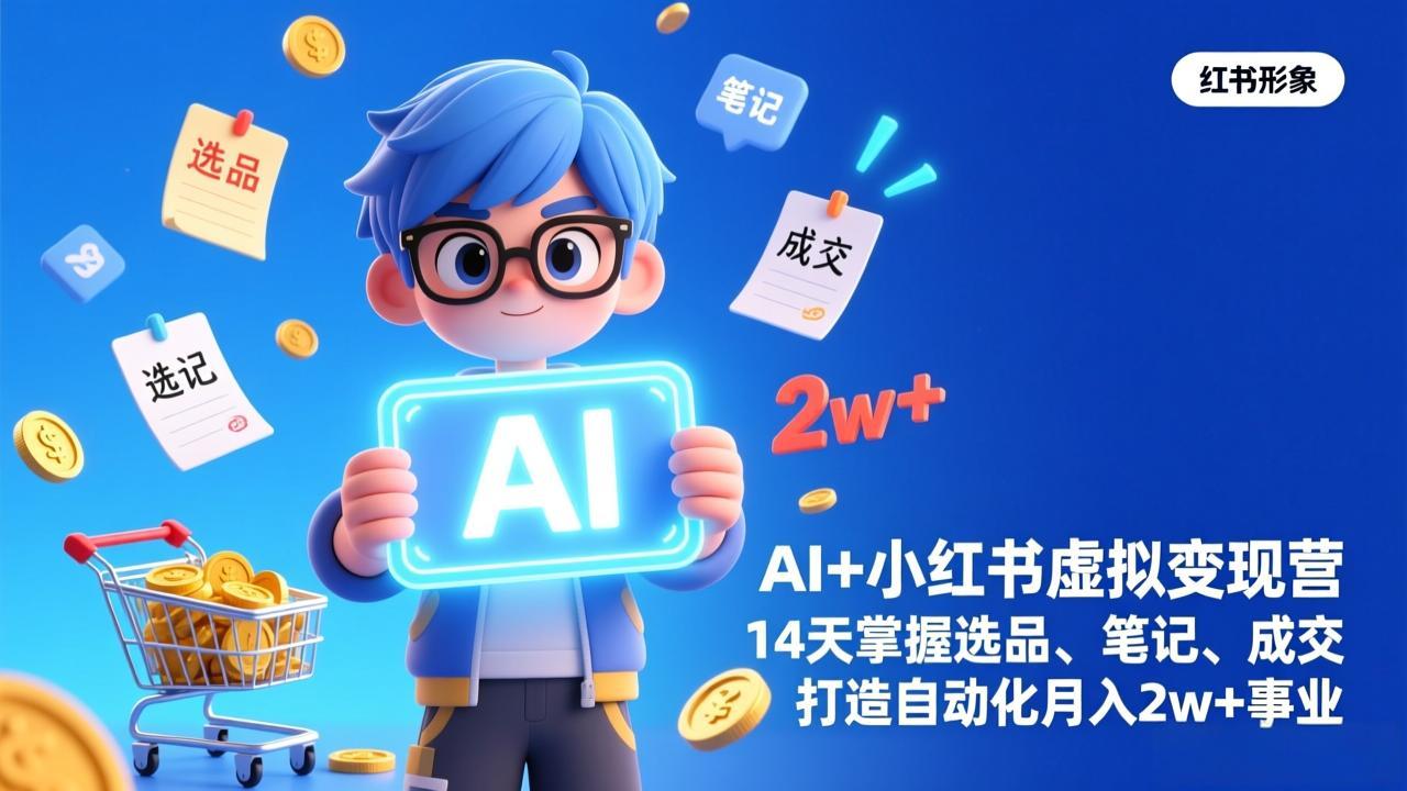 AI+小红书虚拟变现营(完结 - 识享社-识享社