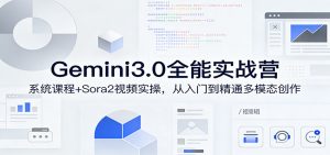 Gemini3.0实战系统课，Sora2视频实操，从入门到精通多模态创作-识享社