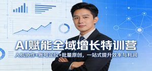 AI赋能全域增长特训营：人机协作+账号定位+批量原创，一站式提升效率与利润-识享社