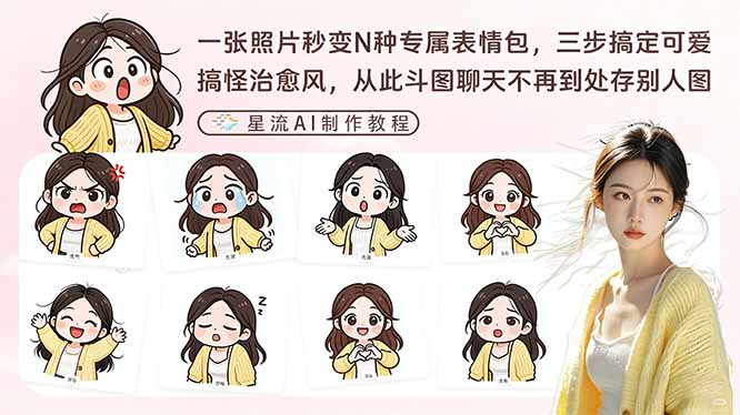 一张照片秒变N种专属表情包，三步搞定可爱搞怪治愈风，从此斗图聊天不再到处存别人图-识享社