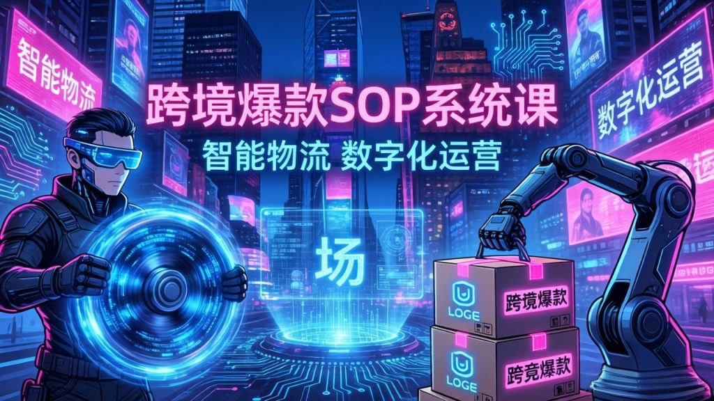 跨境爆款SOP系统课，“内容飞轮+精准投放+AI自动化”为核心，拆解“人×货×场”黄金公式-识享社