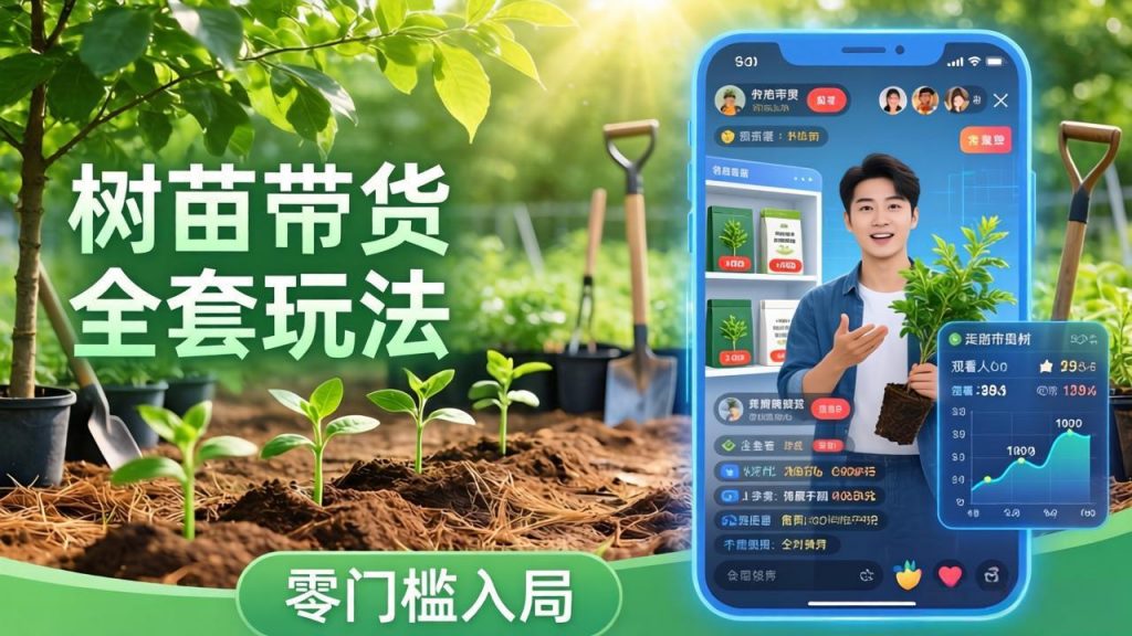 视频号AI树苗带货全套玩法：零门槛入局，掌握豆包、千问等AI工具制作树苗视频的全套流程-识享社
