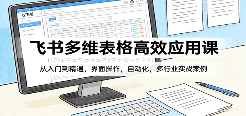 图片[1]-飞书多维表格高效应用课：从入门到精通，界面操作，自动化，多行业实战案例 - 识享社-识享社