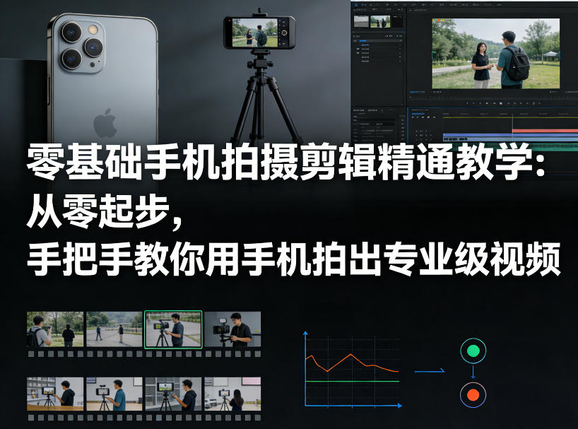 零基础手机拍摄剪辑精通教学：从零起步，手把手教你用手机拍出专业级视频 - 识享社-识享社