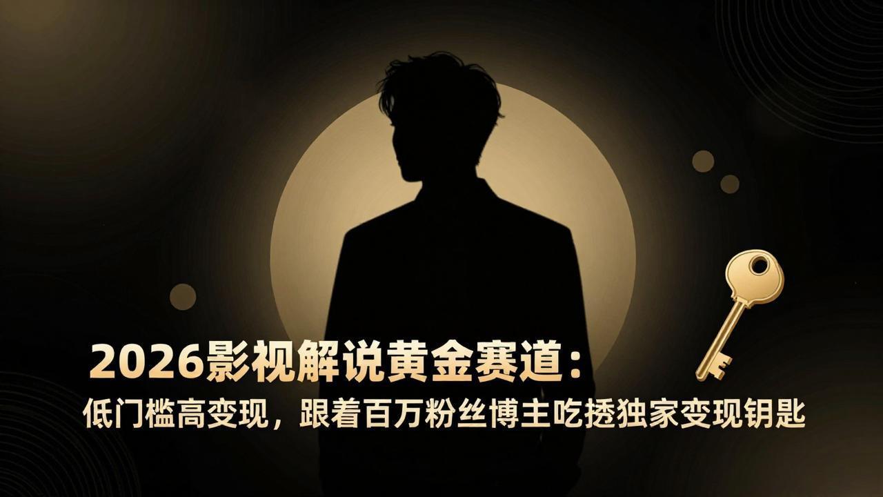 2026影视解说黄金赛道:低门槛高变现,跟着百万粉丝博主吃透独家变现钥匙 - 识享社-识享社