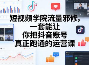 短视频学院流量邪修，一套能让你把抖音账号真正跑通的运营课-识享社